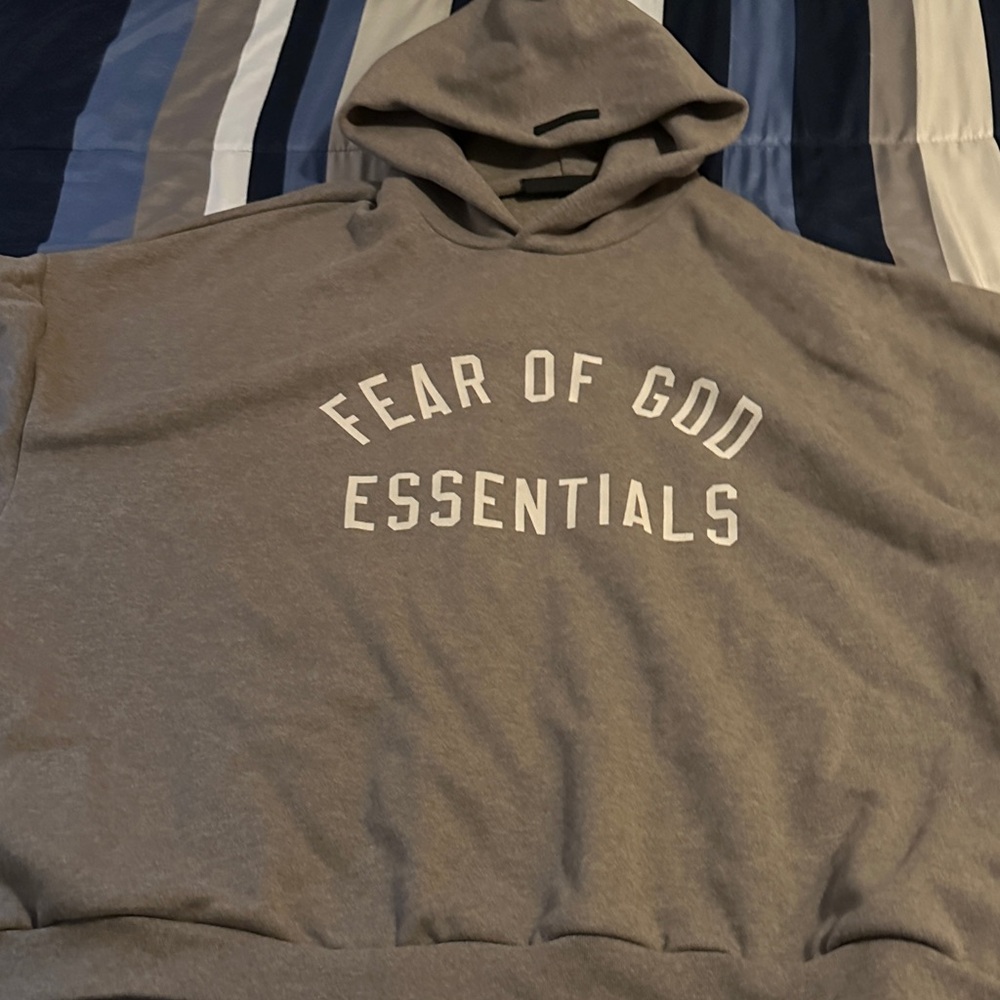 Fear of God Essentials Gray Hoodie